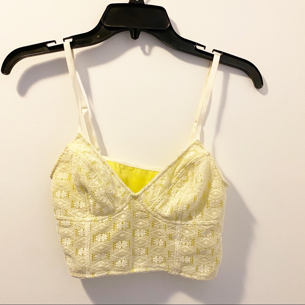Free People Intimately Yellow Lace Bralette